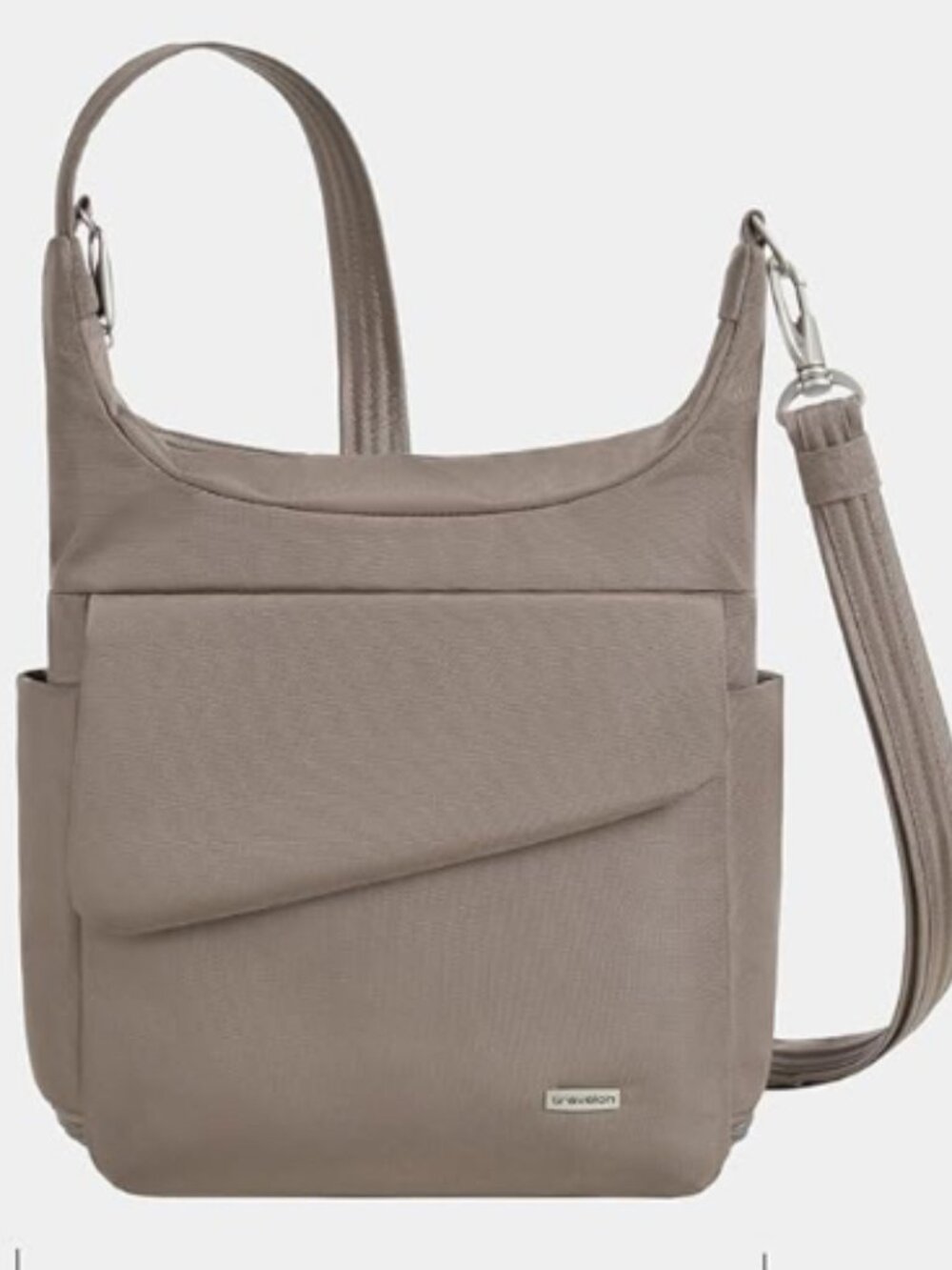 Travelon Anti-Theft Classic Messenger Bag Crossbody RFID Neutral Taupe ECU